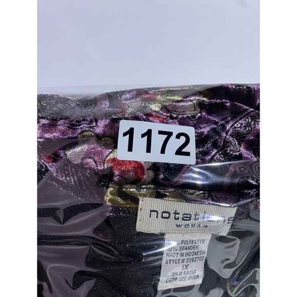 Velvet Burnout Blouse Top 1X Purple Floral Whimsigoth Fairygrunge Boho Feminine - Picture 10 of 10